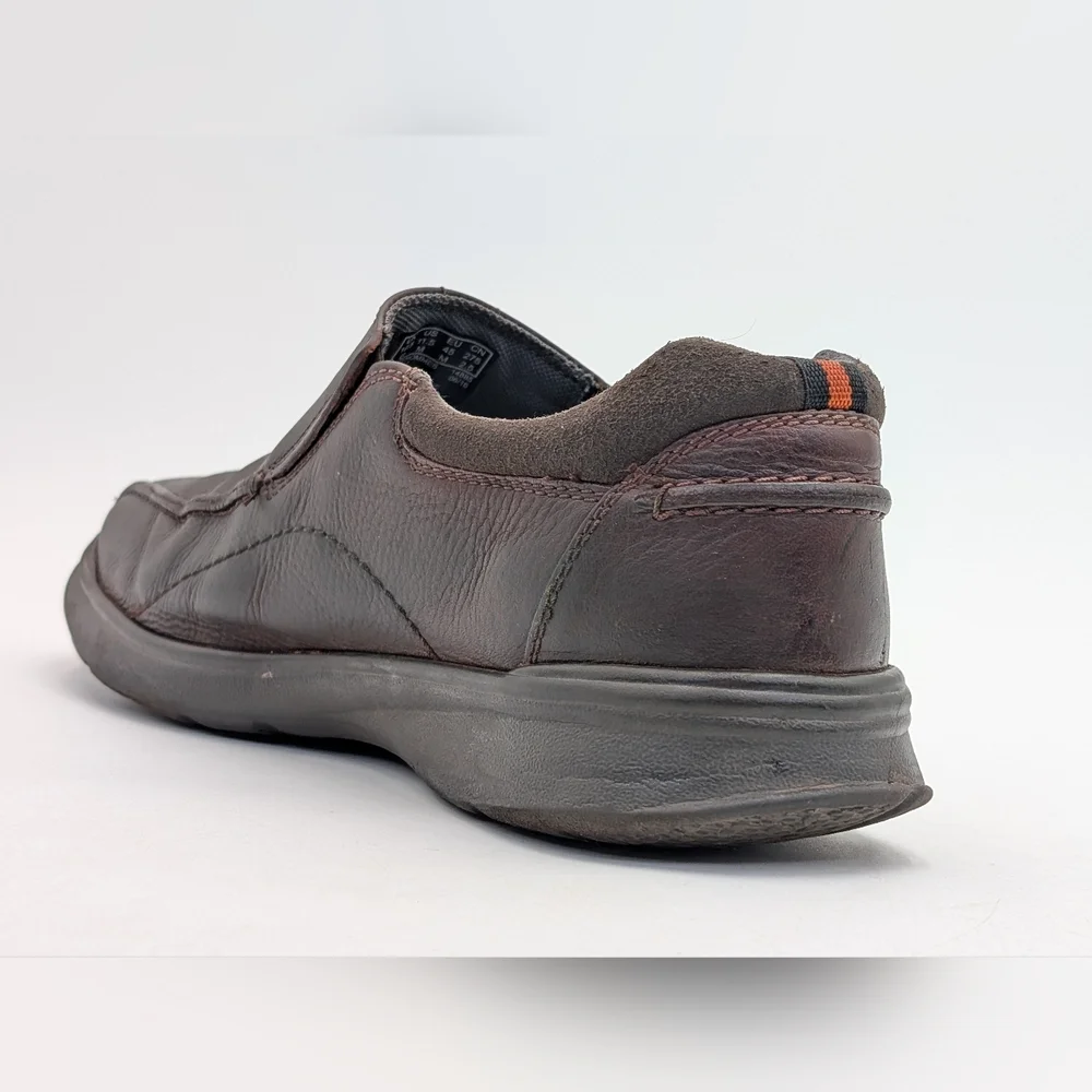Clarks Cotrell Step Slip-On Men's Sz 11.5M Brown Oily Leather Loafers Ortholite®